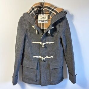 Aritzia TNA Charcoal Grey Wool Duffel Coat Size XS